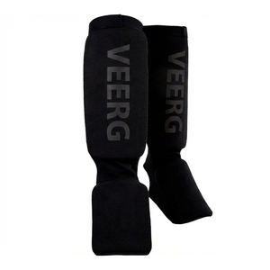 Protections de tibia en cuir et PU pour l'entraînement de Muay Thai, MMA et boxe - Product Image 1