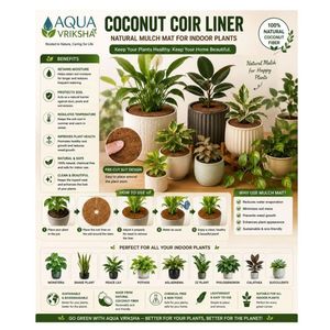 AQUA VRIKSHA Tapis de paillis en fibre de coco 100% naturelle 12 pouces |   Anneau de paillis végétal biodégradable pour le contrôle des adventices et la rétention de l'humidité - Product Image 6