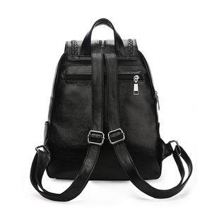 Girls' Fashion PU <b>Leather</b> Anti-Theft Water Resistant Medium Capacity School <b>Backpack</b> with Zipper & Hasp - Product Image 2