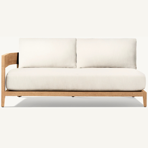 Muebles de sofá de madera de teca para dos personas, duraderos para uso en exteriores e interiores, al mejor precio. - Product Image 1