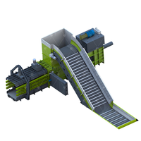 Compacteur horizontal d'occasion pour bouteilles PET, tapis, carton, papier usagé, machine à balles pour bouteilles en plastique