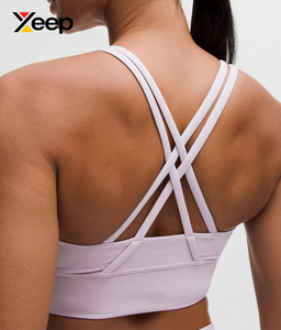 XEEP High Quality Women Yoga Sports <b>Bra</b> XC-SB-208 Solid Simple Breathable Adjustable <b>Straps</b> Removable Pads High Support Quick - Product Image 4