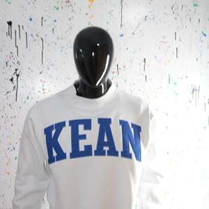 Sudadera KEAN ASH GREY con cuello alto, 100% azul marino, con apliques bordados, cuello ancho, CLUSH SPORTS - Product Image 3
