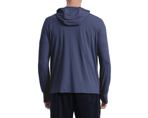 Sweat-shirt à capuche zippé pour homme, couleur unie, séchage rapide, en polyester tricoté, décontracté, pour l'été, sweat-shirt à capuche premium pour homme - Product Image 3