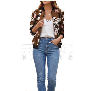 Fashion Wears Women Printing Varsity Jackets Relaxed Comfort Clothing For Daily Streetwear Style In Low Moq - Product Image 5