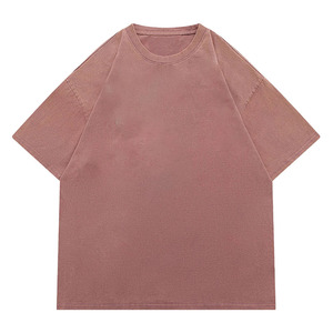 Camiseta Extra Grande de Algodón Rosa Mate de Alta Calidad OEM, Corte Holgado, Estilo Urbano para Hombre - Product Image 1