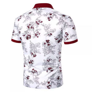 Premium Summer New Quarter Button Down Polo T-Shirts Sublimation Knitted Soft Cotton <b>Fabric</b> Turn Down Collar Polo Shirts Men - Product Image 3
