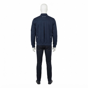 Chaqueta Bomber Azul Marino para Hombre, Chaqueta Casual con Cierre, Chaqueta Ligera de Moda Urbana, Ropa Exterior Personalizada OEM ODM, Chaqueta al por Mayor - Product Image 4