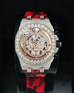 Reloj de Pulsera de Lujo Premium con Diamantes Moissanite, Acero Inoxidable, Cuarzo, Pantalla Analógica, para Hombre, con Incrustaciones Completas de Piedras - Product Image 2