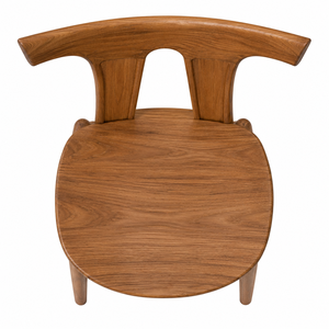 Silla de Comedor Escandinava de Madera de Teca Sólida, Ecológica, Duradera, Impermeable y Estable para Exteriores, Hogar, Oficina y Parque - Product Image 4