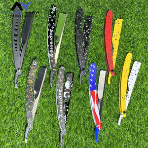 มีดโกนหนวดแบบสไลด์ล็อคสำหรับร้านตัดผม พร้อมด้ามจับพิมพ์ลายและลงหมึกแบบ OEM มีดโกนสไตล์ร้านเสริมสวย ผู้ผลิตและจำหน่ายโดยตรงจากโรงงาน - Product Image 6