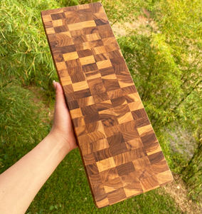 Planche à découper durable et antibactérienne en bois de teck conçue sur mesure de haute qualité Logo personnalisé écologique efficace pour hacher - Product Image 6
