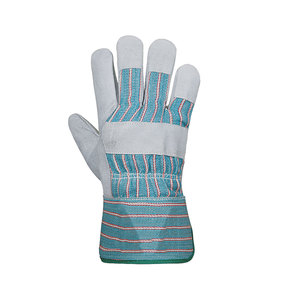 Gants de travail de sécurité en cuir de vachette pleine fleur de qualité supérieure, doublure confortable en coton polaire, paume renforcée ignifuge, qualité premium - Product Image 3