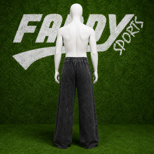 Pantalon de jogging unisexe en coton, coupe ample et oversize, style streetwear hip-hop, avec broderie croisée, effet délavé vintage, jambe large - Product Image 3