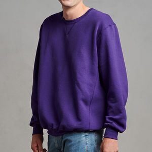 Sudadera de Cuello Redondo para Hombre, Corte Regular, Color Azul Sólido, Tejido de Algodón, Estilo Casual para Otoño - Product Image 5