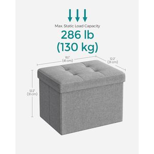 Sgabello Pieghevole Multifunzione per Officina, Poggiapiedi Contenitore 31x41x31 cm, Capacità 130 kg - Product Image 2