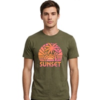 T-shirt imprimé pour homme, manches courtes, col rond, coupe classique, 100% coton, design personnalisé, respirant, écologique, fabriqué au Bangladesh