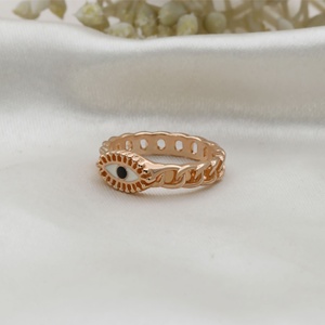 Gold Plated Vintage 925 Sterling Silver Fashion <b>Evil</b> <b>Eye</b> <b>Ring</b> Demon <b>Eye</b> Finger <b>Ring</b> Cool Luxury <b>Ring</b> For Women Jewelry Gift - Product Image 3