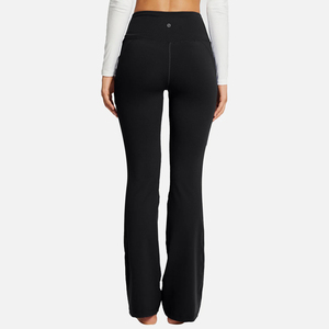 Conjunto de Ropa de Salón Ecológica para Mujer, Apto para Chicas Altas, con Logotipo Personalizado, Pantalones Suaves con Corte Acampanado - Product Image 2