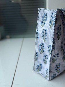 Bolsa de Mano Acolchada de Algodón Hecha a Mano para Mujer, con Estampado de Rayas de Tigre, Patrón Geométrico, Bolsillo con Rayas Blancas, Plegable para Compras - Product Image 2