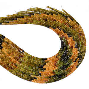 Perles facettées rondes en tourmaline naturelle multi-pétrole AAA de 3 mm à 3,5 mm, pierres semi-précieuses taillées à la main pour bijoux - Product Image 3