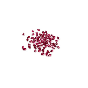 Rubis naturels de Bangkok, formes poire calibrées 4x6mm, pierres précieuses de rubis naturelles facettées en vrac pour la fabrication de bijoux, prêtes à l'emploi - Product Image 2