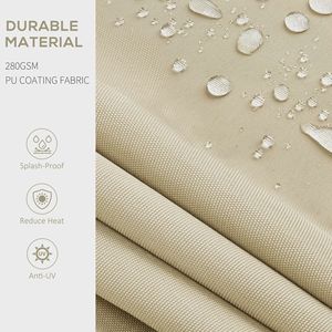 Tenda Parasole Retrattile Beige 10x8 Piedi, Protezione UV 280gsm, Tenda Antivento per Terrazze, Balconi e Giardini, con Staffe per Terrazze 5m - Product Image 6
