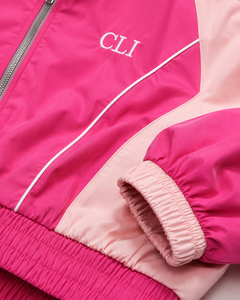 Survêtement coupe-vent color block pour femme, veste zippée personnalisée et pantalon de jogging large, logo brodé contrastant, athleisure - Product Image 4