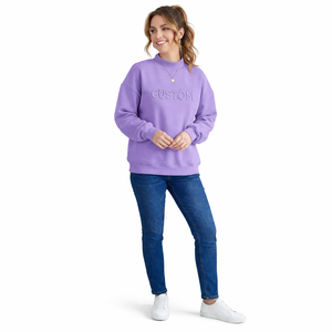 Sudadera de cuello alto de manga larga, estilo oversize, personalizada, de algodón grueso, unisex, estilo urbano, para otoño/invierno, servicio OEM - Product Image 4