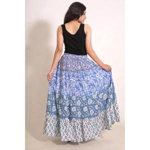 Boho Cotton <b>Patchwork</b> Maxi <b>Skirt</b> Handmade Indian Long <b>Skirt</b> Hippie Festival <b>Skirt</b> Women's Clothing - Product Image 4