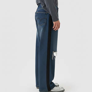 Jeans Rectos Lavados de Invierno con Logotipo Personalizado para Hombre, Pantalones de Mezclilla Transpirables a la Moda - Product Image 6