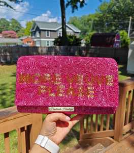 กระเป๋าถือแบบสบายๆ ประดับลูกปัดแก้วหลากสี รูปทรงตามสั่ง งานฝีมืออินเดีย ทำด้วยมือ สีสันปรับแต่งได้ MS Handicraft - Product Image 3