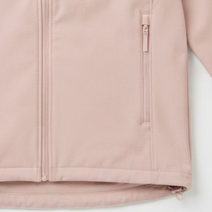 Pink Hooded Fleece <b>Jacket</b> Full Zip Windproof Casual Outerwear Regular Fit Solid Color Polyester Material Autumn Wear - Product Image 6