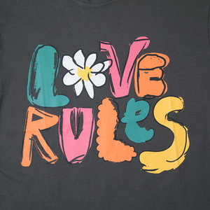 Oversized <b>Black</b> <b>T</b>-<b>Shirt</b> With Love Rules Print Short Sleeve O-Neck Casual Men's Jersey Knitted Cotton <b>T</b>-<b>Shirt</b> - Product Image 4