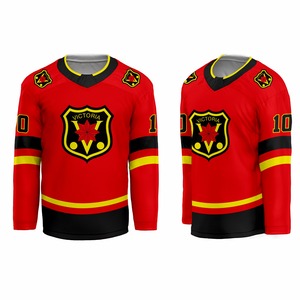 Maillots de hockey sur glace respirants et réversibles, nom du joueur personnalisé, service OEM, impression par sublimation, extensibles dans quatre directions - Product Image 5
