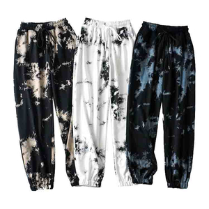 Pantalones Deportivos Unisex de Gran Tamaño, 100% Algodón, de Alta Calidad, con Estampado Tie-Dye, Diseño de Logotipo Personalizado - Product Image 1