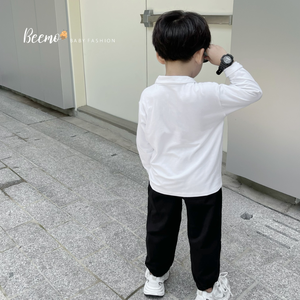 BEEMO ODM Conjunto de ropa deportiva informal de invierno para adolescentes Camiseta Polo de manga larga Tops y pantalones holgados Algodón ODM - Product Image 3