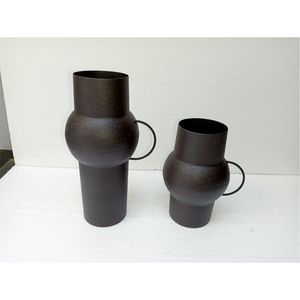 Juego de jarrones de metal rústico, jarra de hierro industrial estilo bidón de leche, centro de mesa estilo granja, decoración del hogar, maceta decorativa al por mayor - Product Image 3