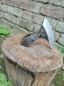 Tête de hache Tomahawk en acier Damas forgé sur mesure avec manche en bois de rose, lame de 4 pouces, qualité industrielle, outil de camping extérieur - Product Image 1