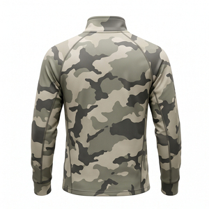 MALUZA Chemises de chasse camouflage personnalisées en gros, col zippé 1/4, séchage rapide, respirantes, vêtements tactiques d'extérieur pour hommes - Product Image 2