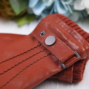 ถุงมือหนังฤดูหนาวแบบกำหนดเองสำหรับแบรนด์ส่วนตัว พร้อมโลโก้ของคุณ - Product Image 4