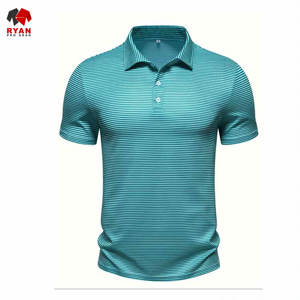 Chemises polo personnalisées anti-rides à impression numérique pour hommes avec logo personnalisé, manches courtes, tissu tricoté, design OEM - Product Image 1