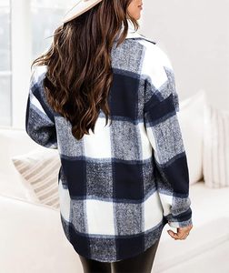 Womens Corduroy Shacket Button <b>Down</b> Shirts Boyfriend Long Sleeve Oversized Tops Jacket - Product Image 2