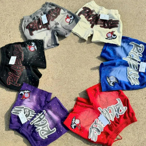 Shorts Bermuda Homme Personnalisés en Coton Épais Imprimé, Style Vintage Délavé à l'Acide, avec Cordon de Serrage, Streetwear Décontracté, Vente en Gros - Product Image 1
