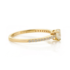 Anillo Apilable de Diamantes 100% Naturales, Diseño Minimalista Elegante, Joyería Fina Brillante para Uso Diario, Oro Amarillo Sólido de 14K - Product Image 5