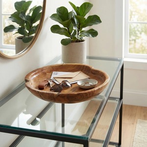 Cuenco decorativo de madera hecho a mano, diseño minimalista de madera natural sin recubrimiento, artículo decorativo para uso doméstico. - Product Image 3