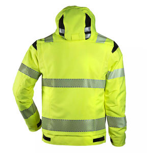 Veste de sécurité en coton de qualité supérieure, design personnalisé, certifiée Oeko-Tex, anti-allergie, avec fermeture éclair et poches pour outils, haute qualité - Product Image 4