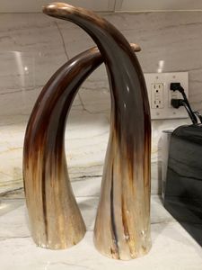ภาชนะตกแต่งทำจากเขาควายขัดเงาธรรมชาติสำหรับตกแต่งบ้านธีมสัตว์ - Product Image 6