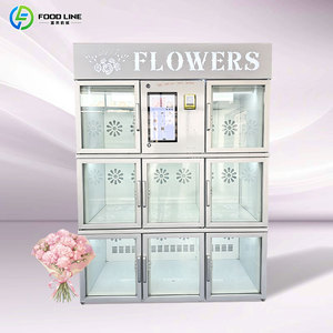 Distributeur automatique de fleurs à température constante pour aéroports en France, avec compartiments indépendants <span class=keywords><strong>et</strong></span> affichage lumineux personnalisé, meuble à fleurs - Product Image 3