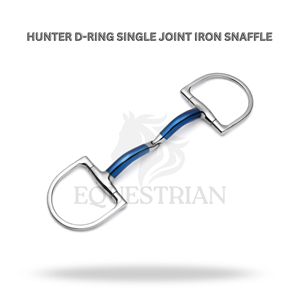 Mors de cheval Hunter D Ring Single Joint Iron Snaffle pour l'entraînement et le contrôle de l'équitation - Product Image 2